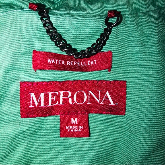 Merona green button up jacket - Picture 2 of 2